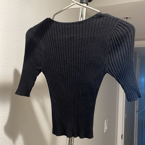 Forever 21 Lace-Up Crossover Sweater Top - Picture 3 of 5